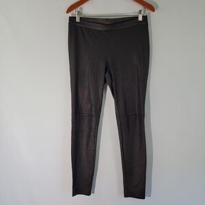 TROUVE Womens Black Faux Leather Leggings Size M Stretchy Comfy Warm